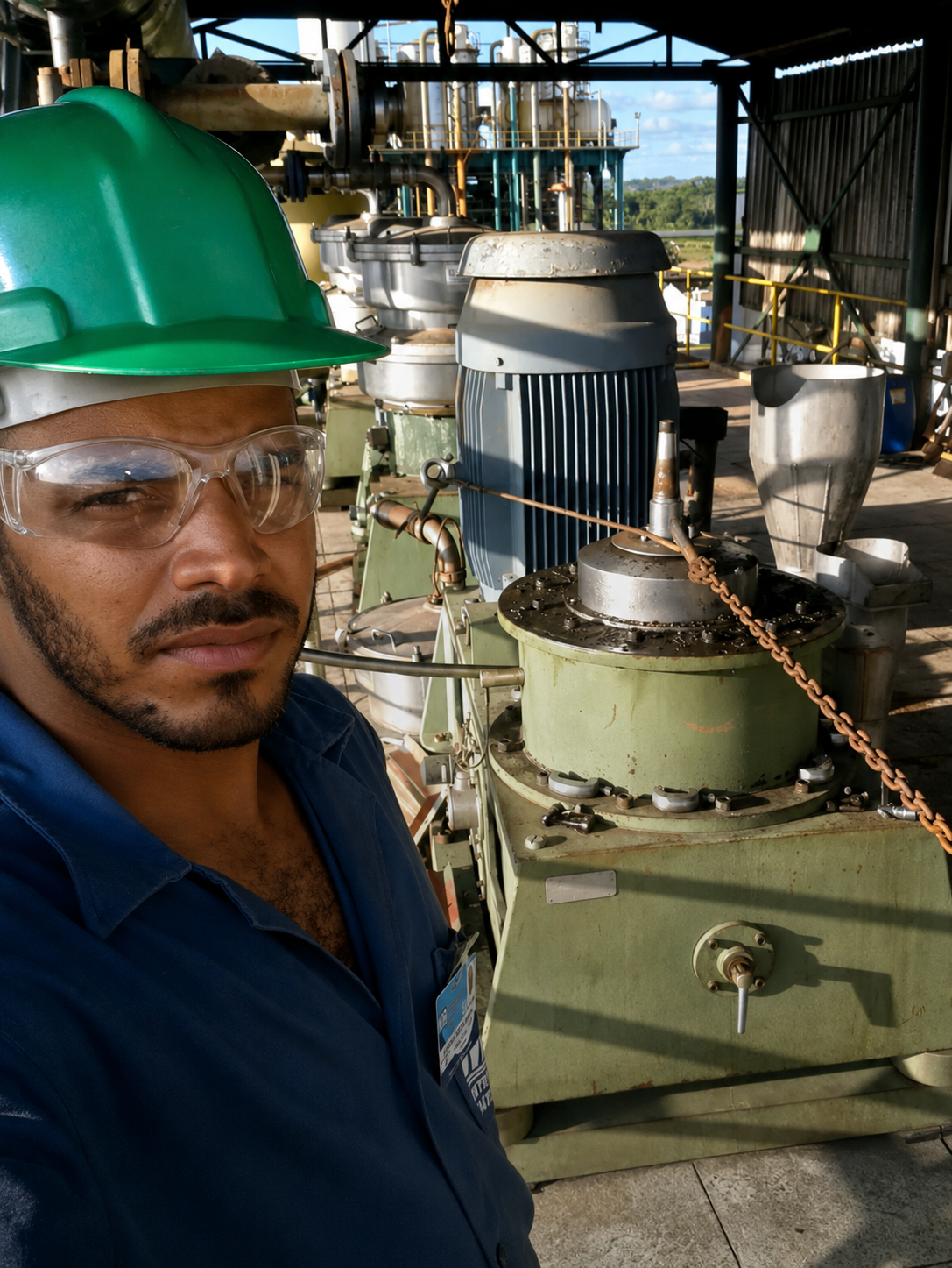 Centrífuga industrial em operação na MB Centrífugas